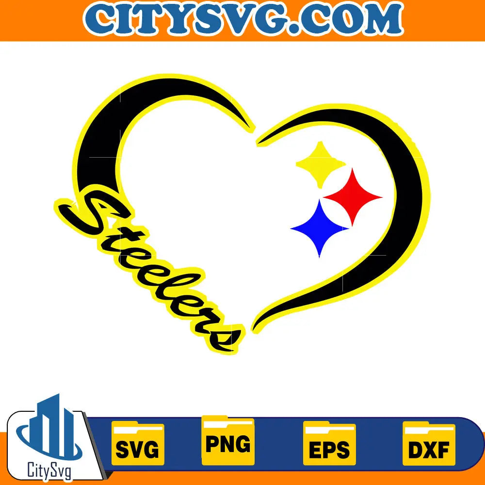 Heart Pittsburgh Steelers Svg CitySvg