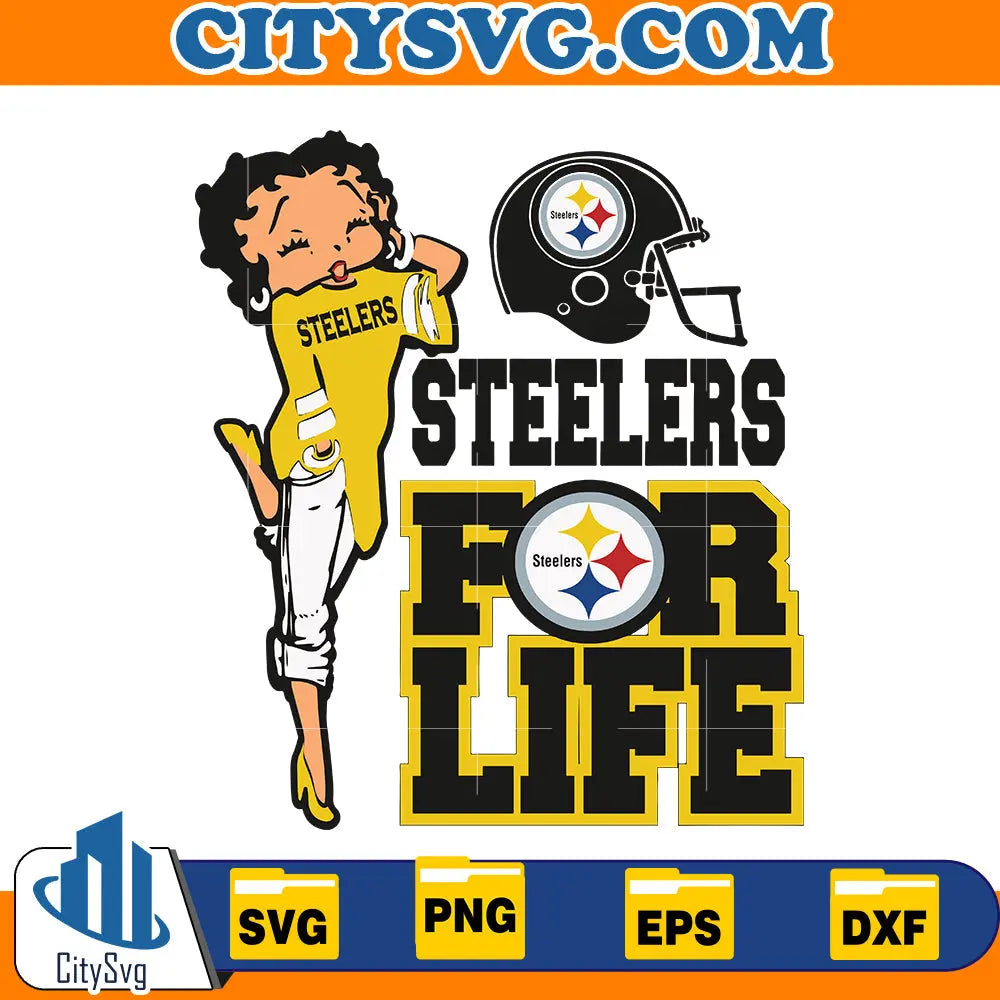 Betty Boop Pittsburgh Steelers Svg CitySvg