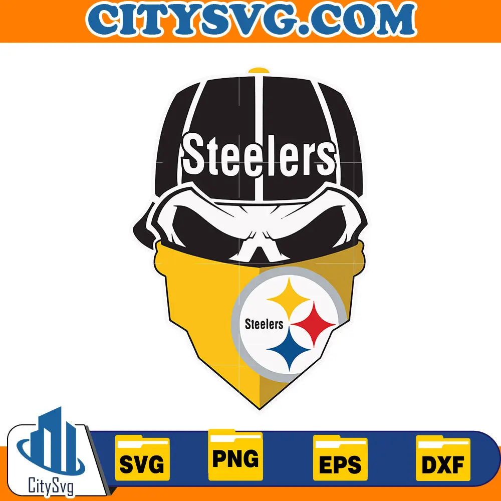 Skull Pittsburgh Steelers Svg CitySvg