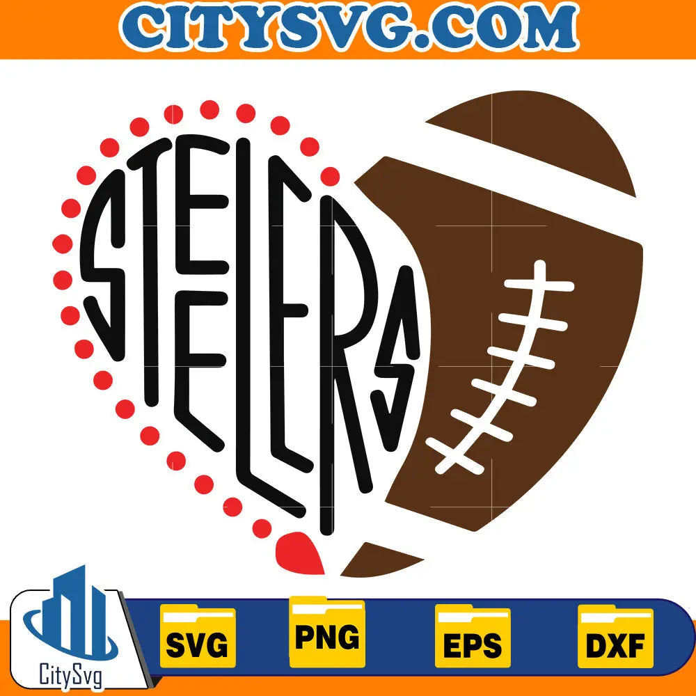 Heart Pittsburgh Steelers Svg CitySvg