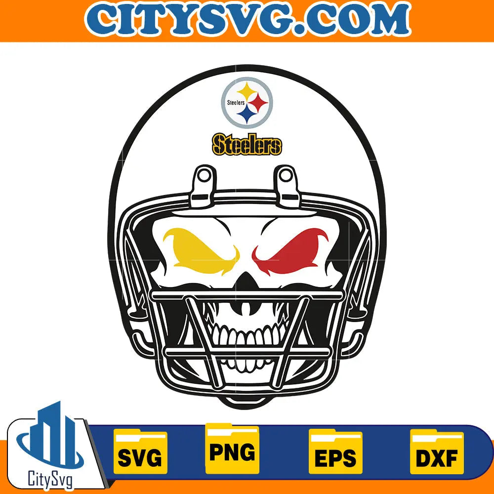 Skull Pittsburgh Steelers Svg CitySvg