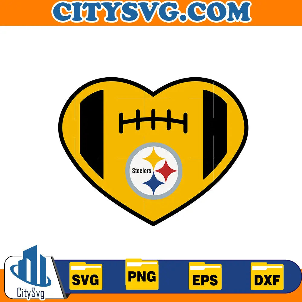 Heart Pittsburgh Steelers Svg CitySvg