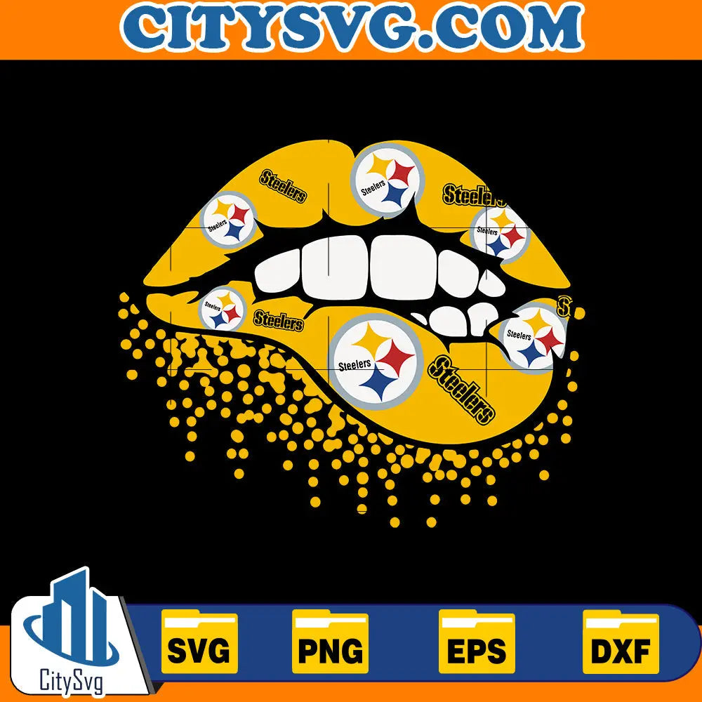 Lips Pittsburgh Steelers Svg CitySvg