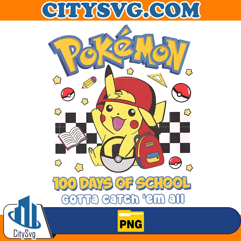 Pokemon100DaysOfSchoolPikachuPng