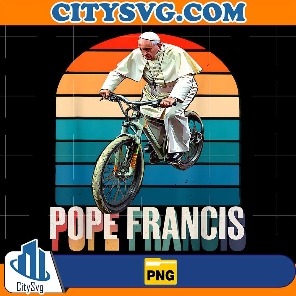 Pope-Francis-Vatican-Catholic-Saint-Biking-Png