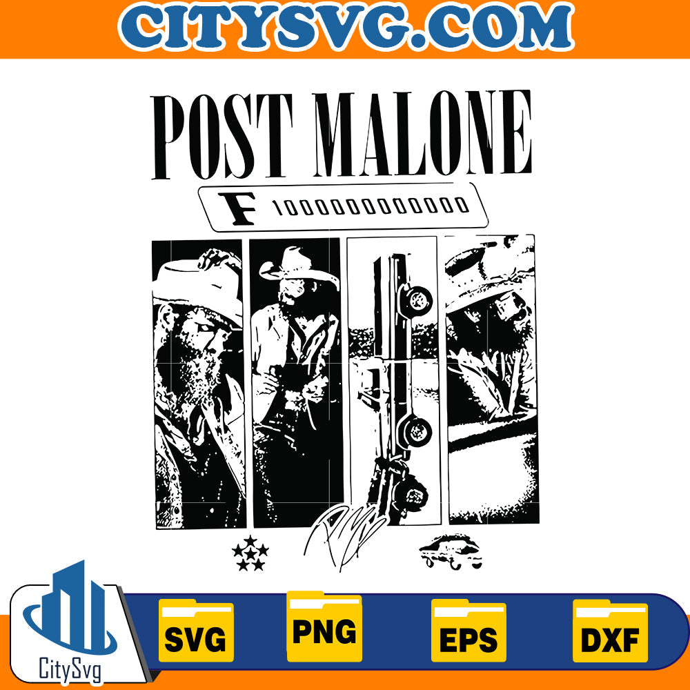 Post Malone F1-Trillion Album Svg CitySvg