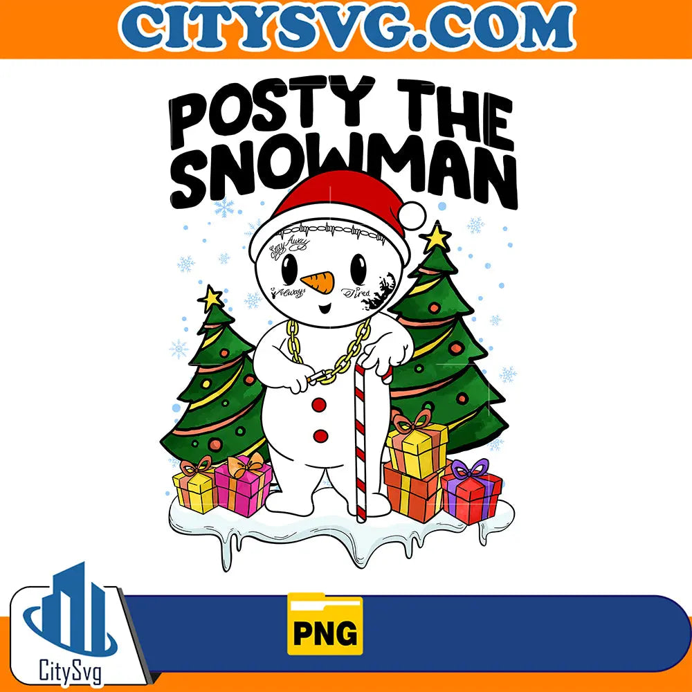 PostyTheSnowmanPostMaloneChristmasPng