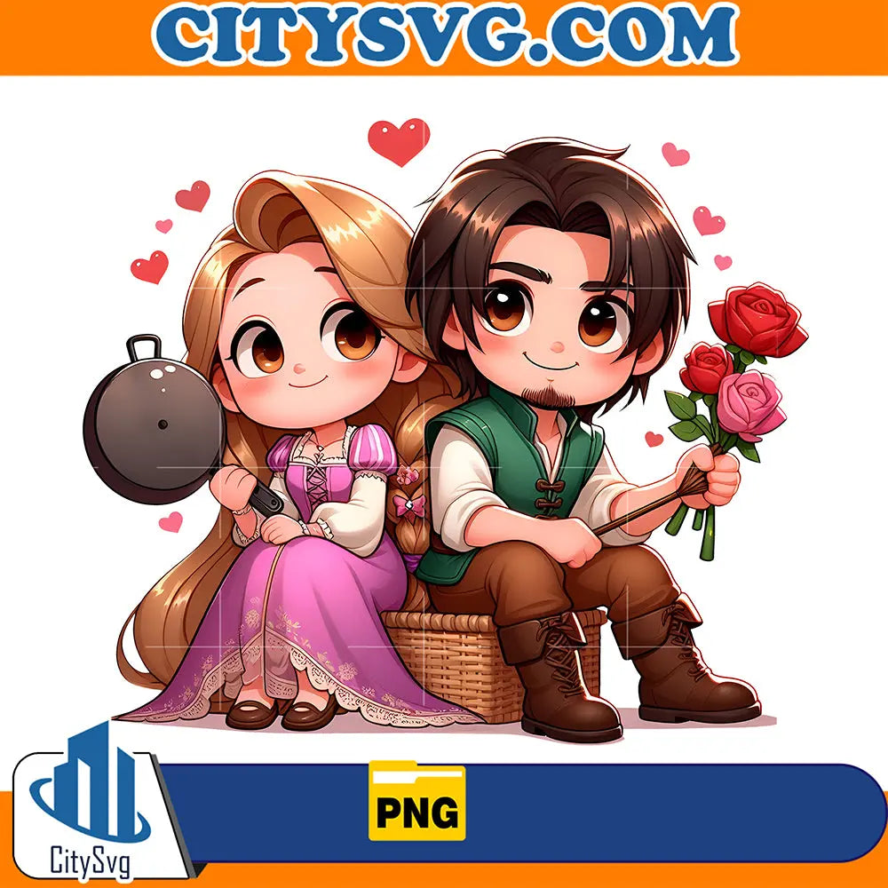 PrincessRapunzelCoupleOldSchoolCholaPng