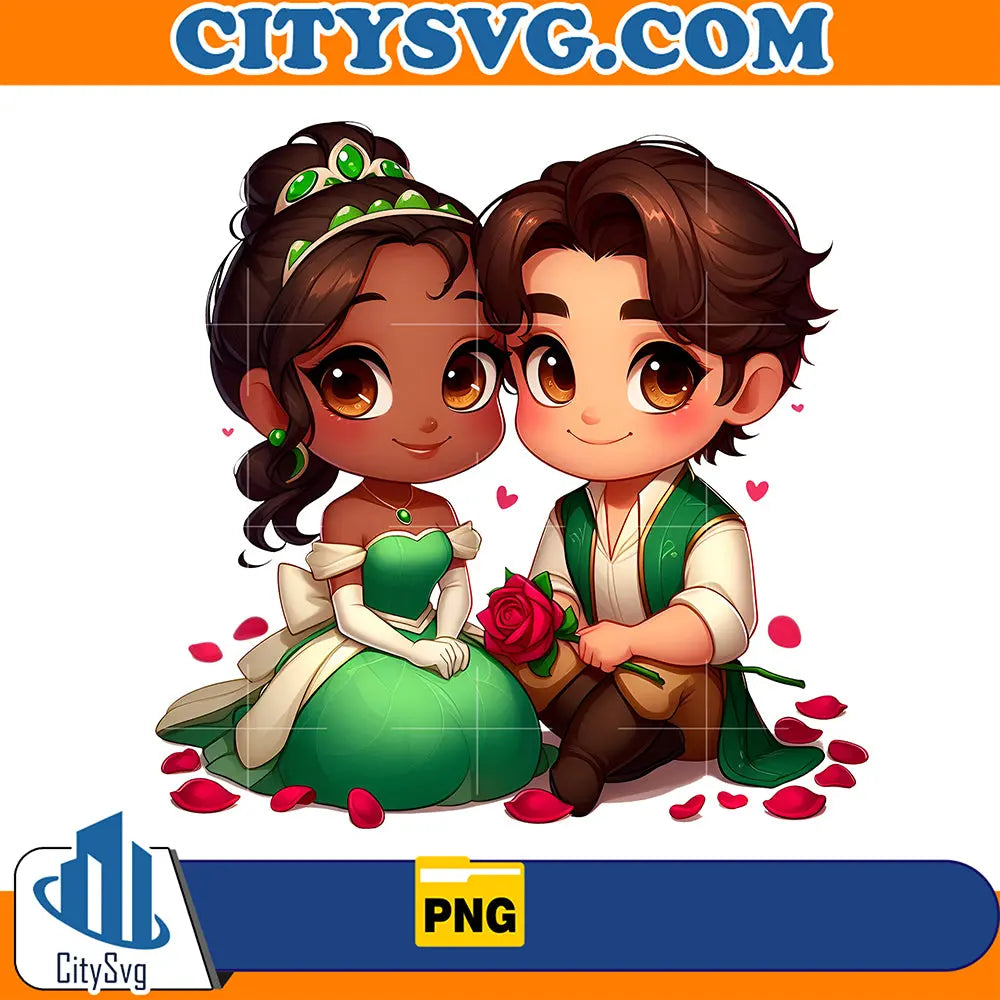 PrincessTianaCoupleOldSchoolCholaPng