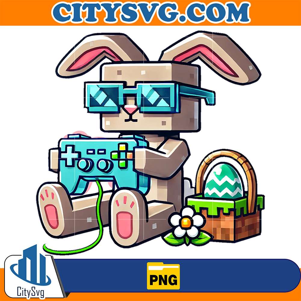 Rabbit-Minecraft-Gaming-Easter-Png