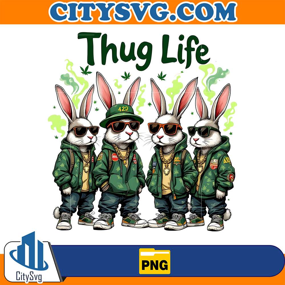Rabbit-Rasta-Thug-Life-Easter-Bunny-Png