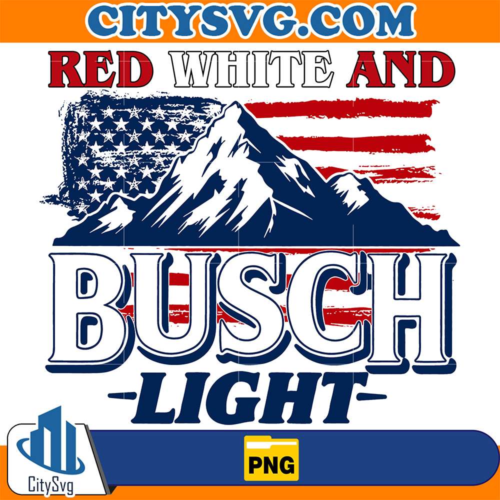 Red-White-And-Busch-Light-4th-Of-July-Png