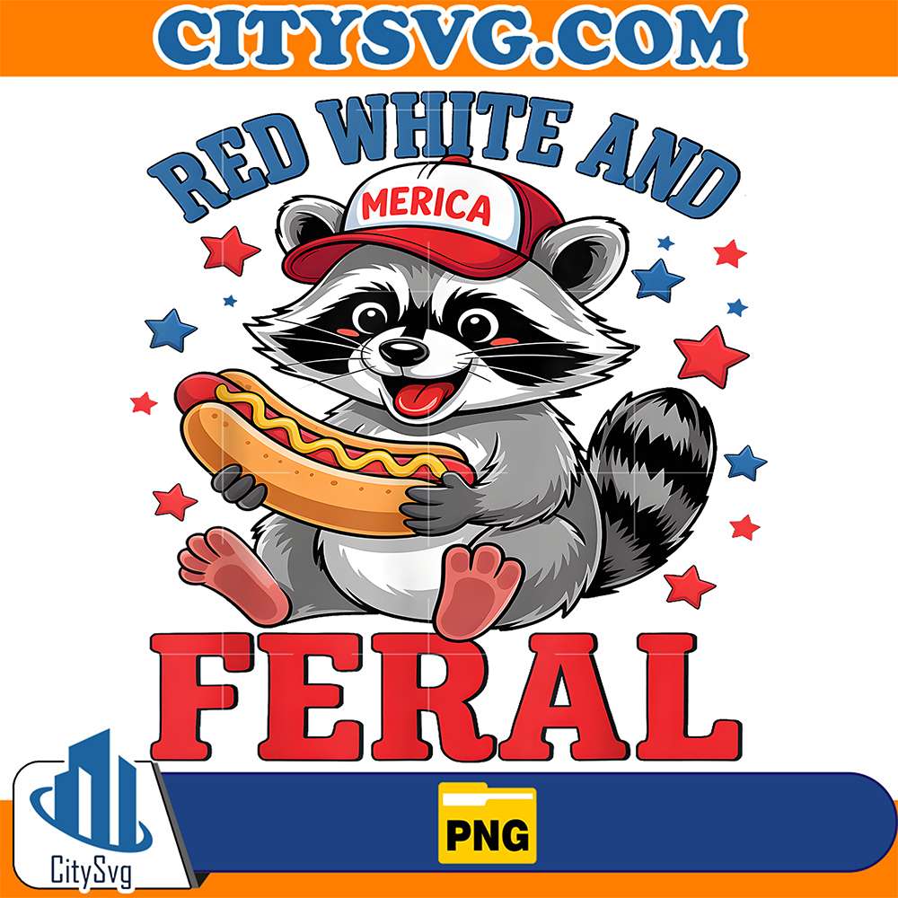 Red-White-And-Feral-4th-Of-July-Raccoon-Hot-Dog-America-Png-1
