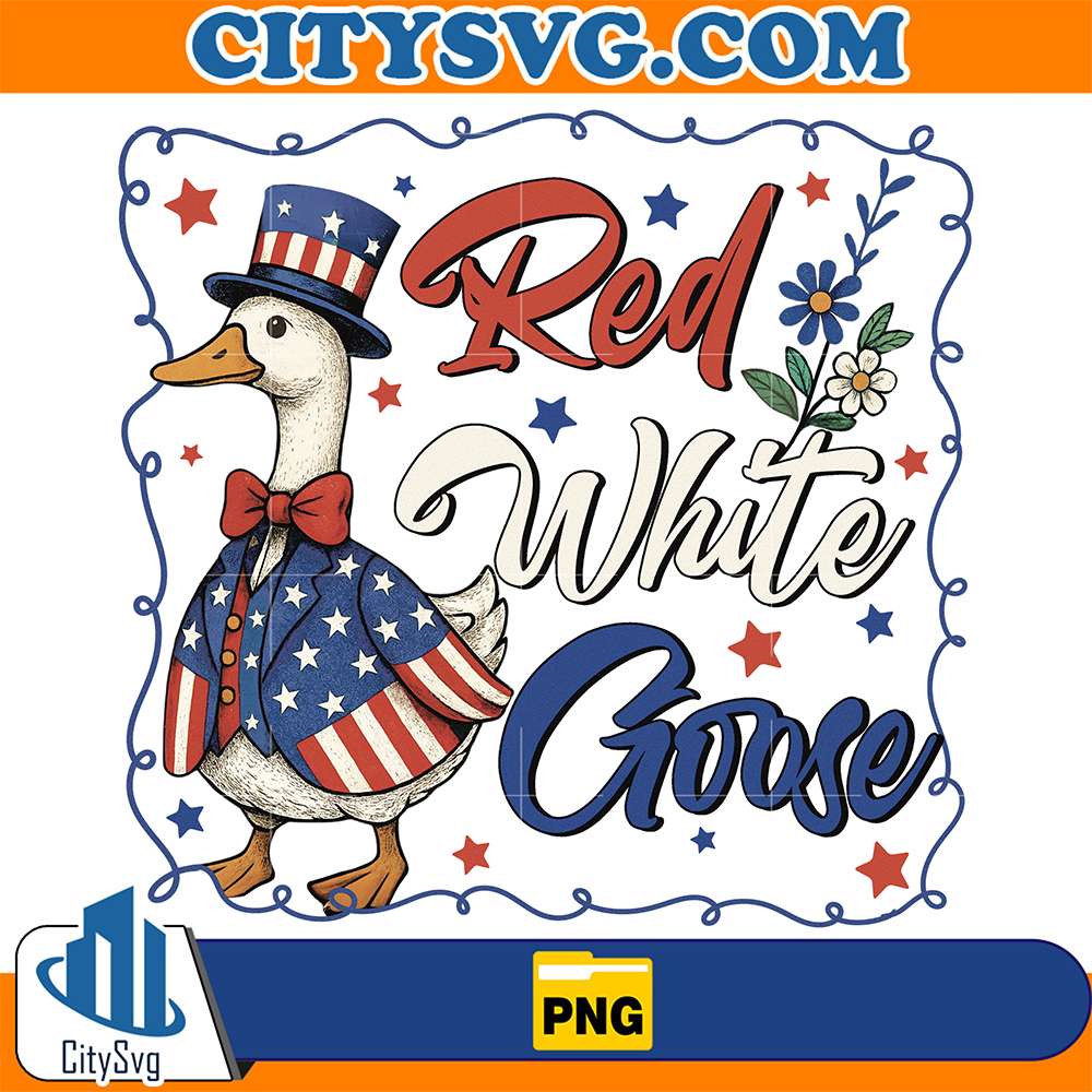 Red-White-Goose-4th-Of-July-Png