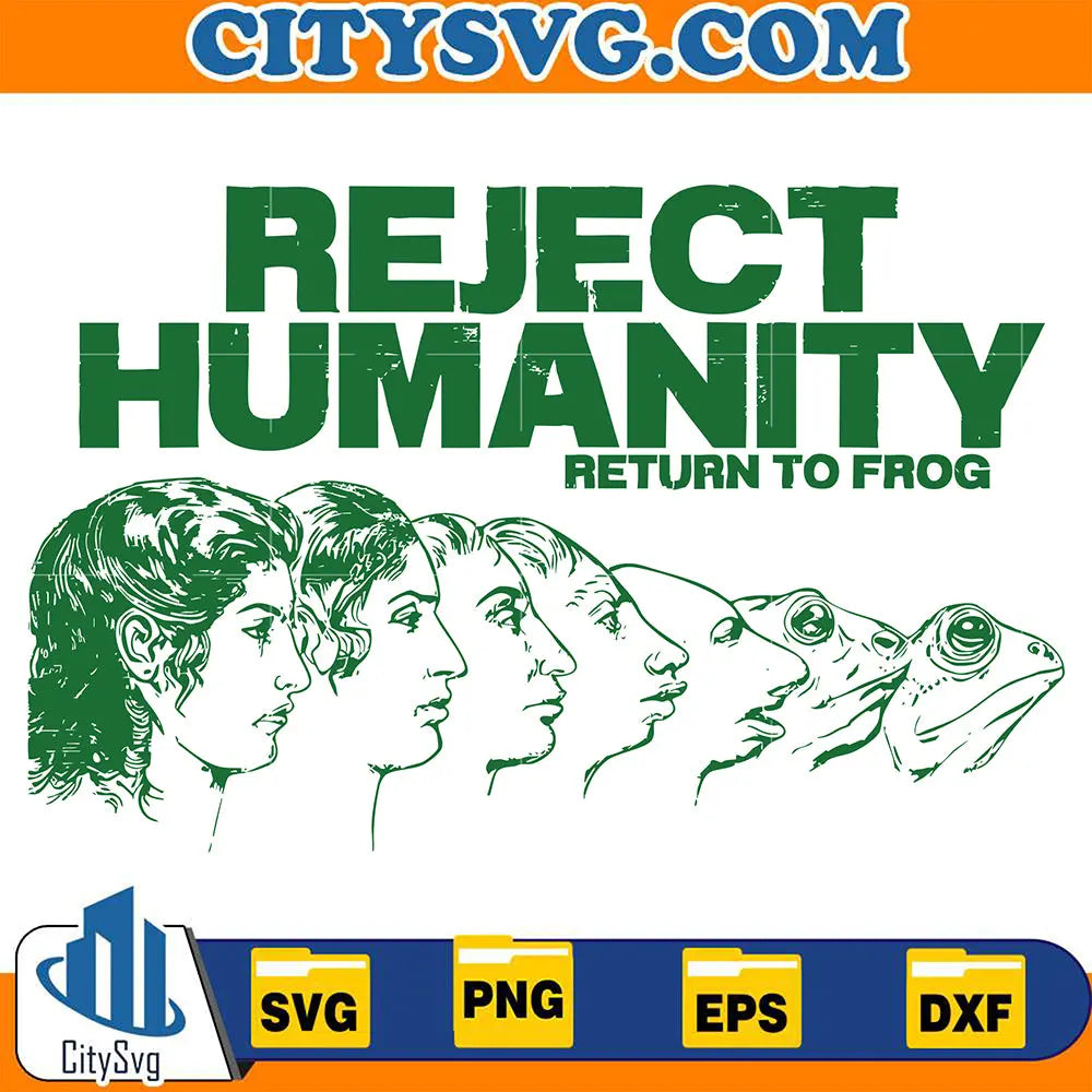 RejectHumanityReturnToFrogSvg