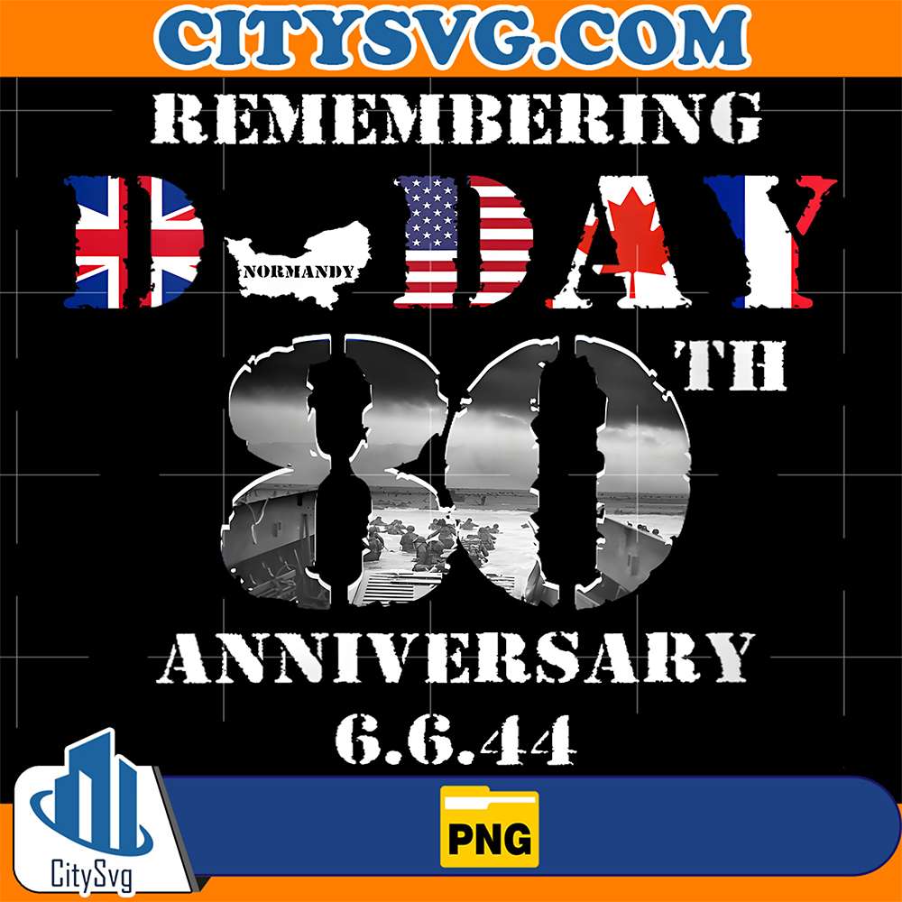 Remembering-D-Day-80th-Anniversary-6-6-44-Png