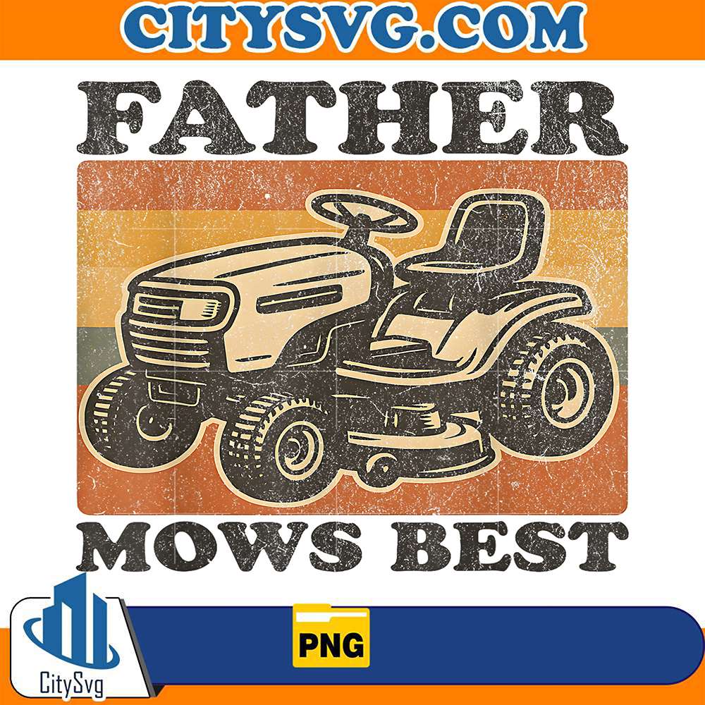 Retro-Father-Mows-Best-Png