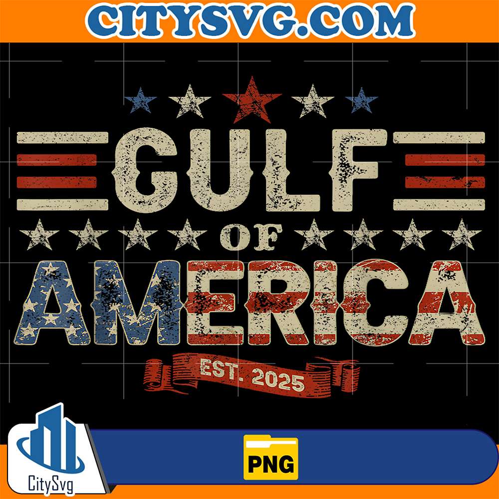 Retro-Gulf-Of-USA-America-Est-2025-American-Flag-Gulf-Mexico-Png
