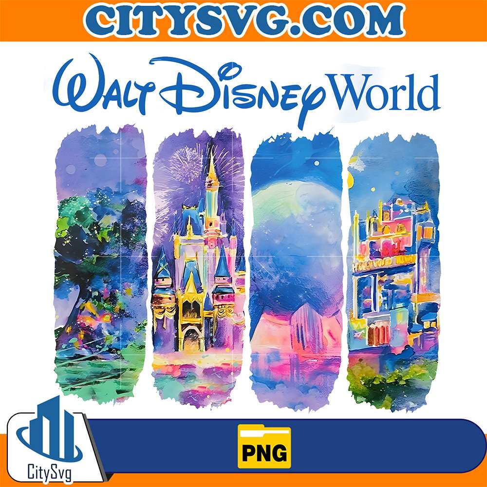 Retro-Walt-Disneyworld-Watercolor-Png