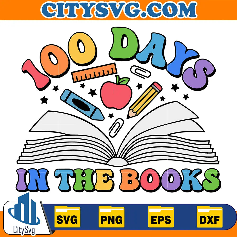 Retro100DaysInTheBooksSvg
