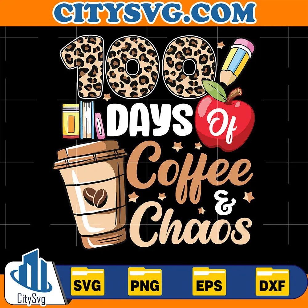 Retro100DaysofCoffeeAndChaosSvg