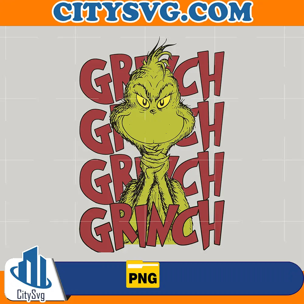 RetroChristmasCharactersGrinchPng