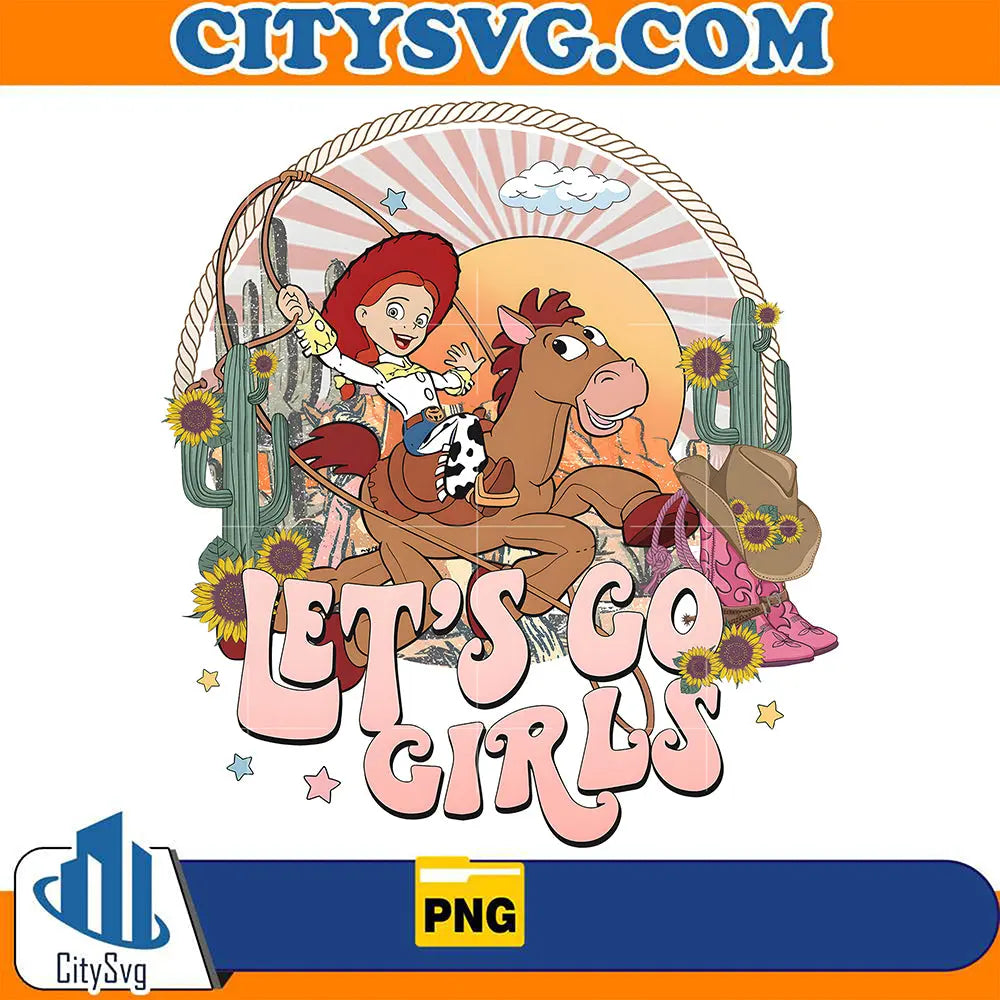 RetroDisneyToyStoryJessieandBullseyeLet_sGoGirlsPng