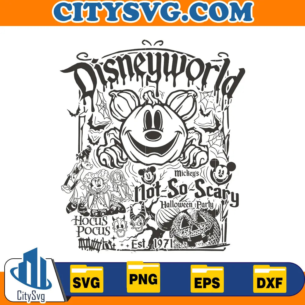 Retro Disneyworld Est.1971 Halloween Svg CitySvg