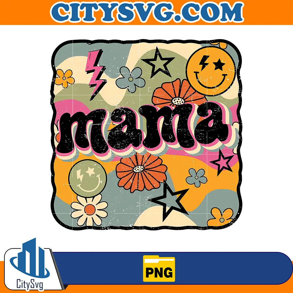 RetroFloralMamaSublimationPng