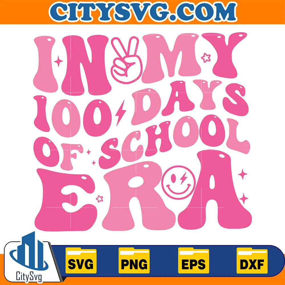 RetroGroovyInMy100DaysOfSchoolEraSvg