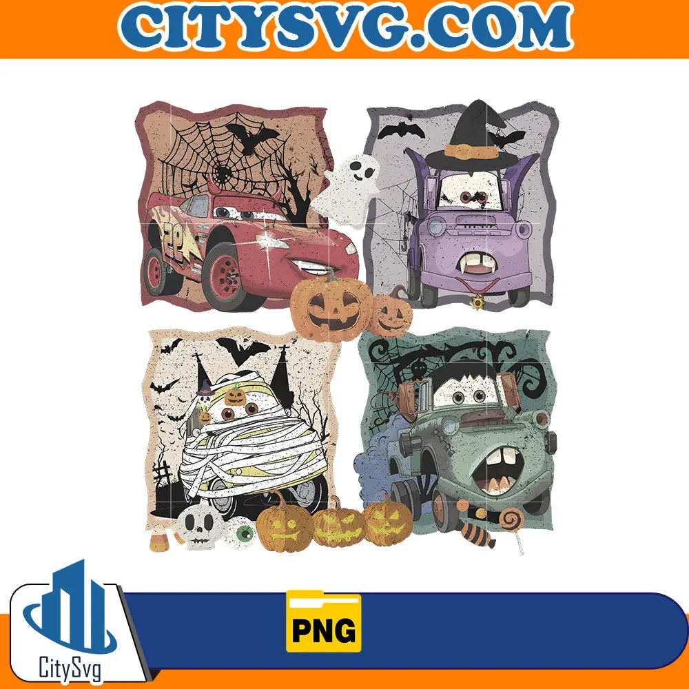 Retro Radiator Springs Cars Movie Halloween Png CitySvg