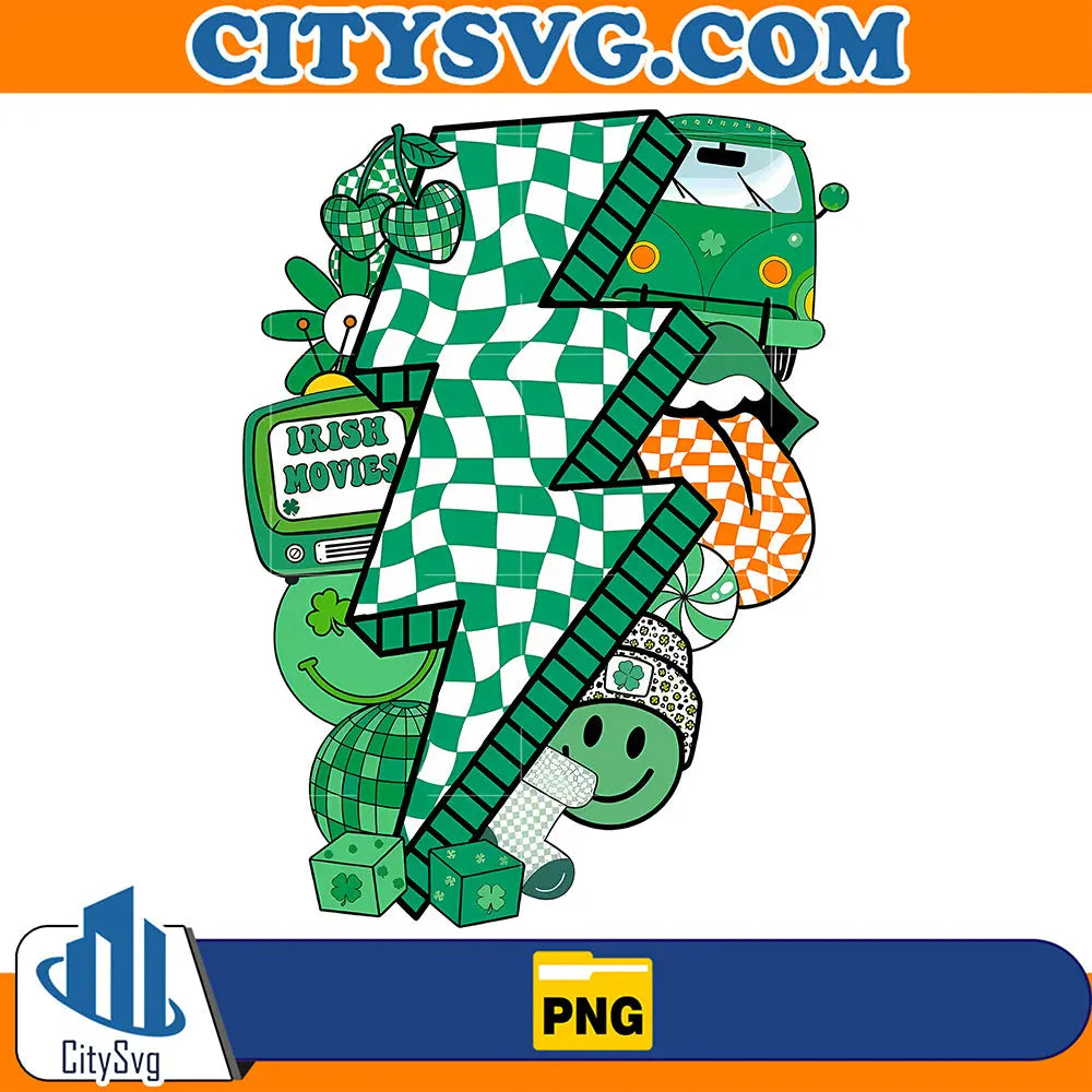 RetroStPatricksDayLuckyVibesPng