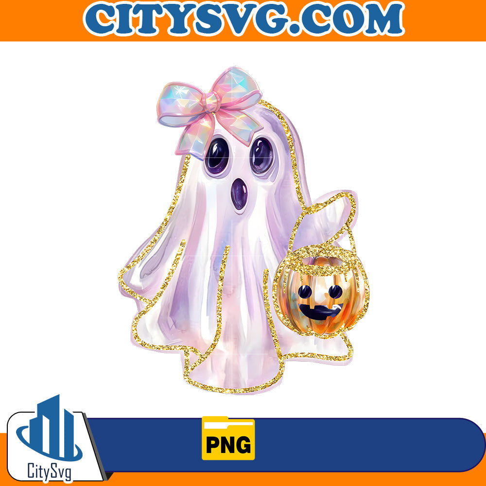 Ridescent Peeking Ghost Pumpkin Png CitySvg
