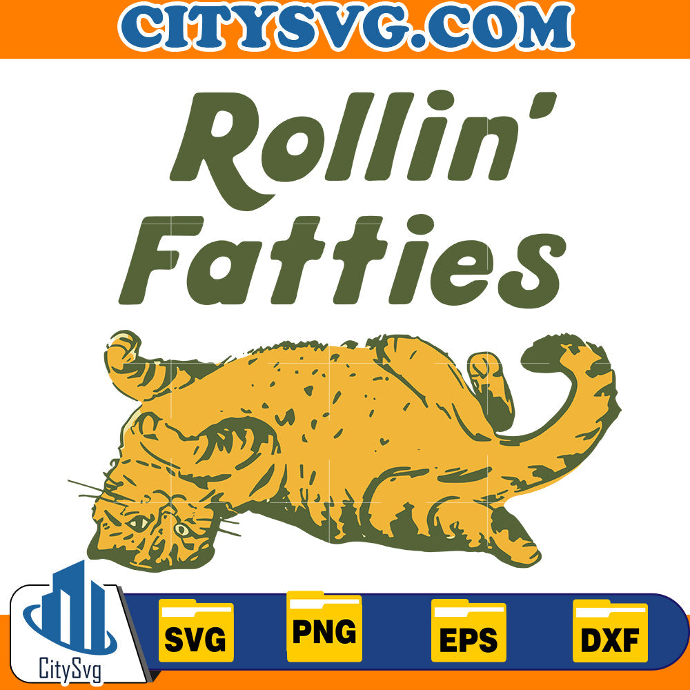Rollin' Fatties Cat Svg CitySvg