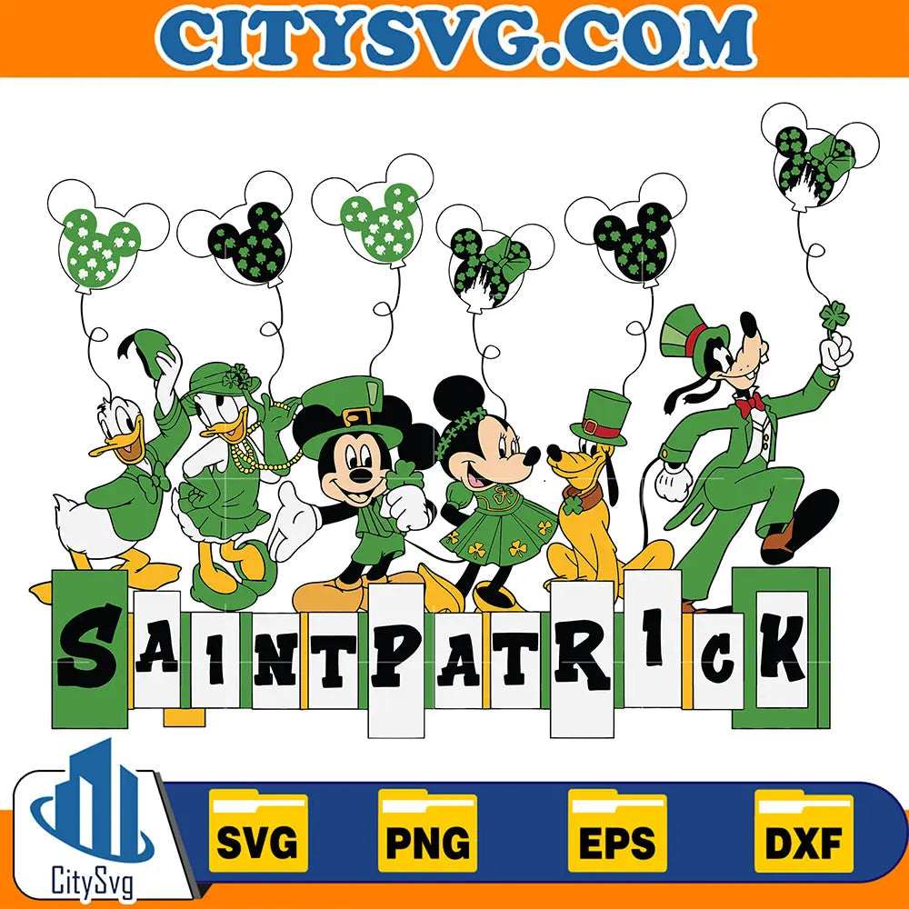 SaintPatricksDisneyMickeyAndFriendSvg