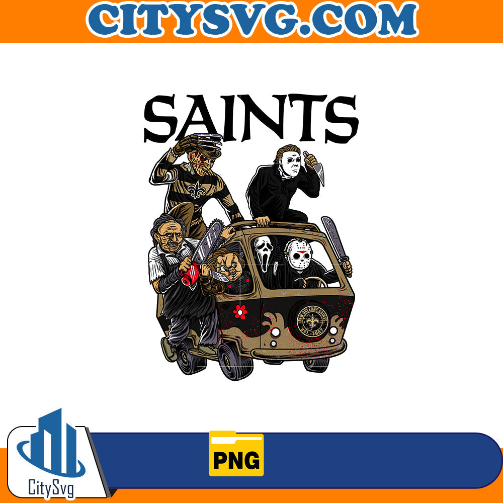 Saints New Orleans American Football Horror Killer Team Halloween Png CitySvg