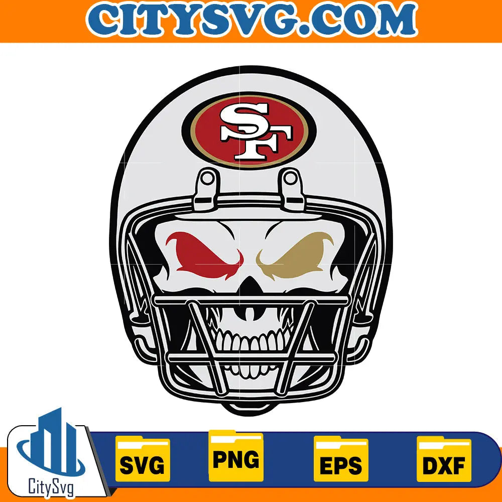 Skull San Francisco 49ers Svg CitySvg