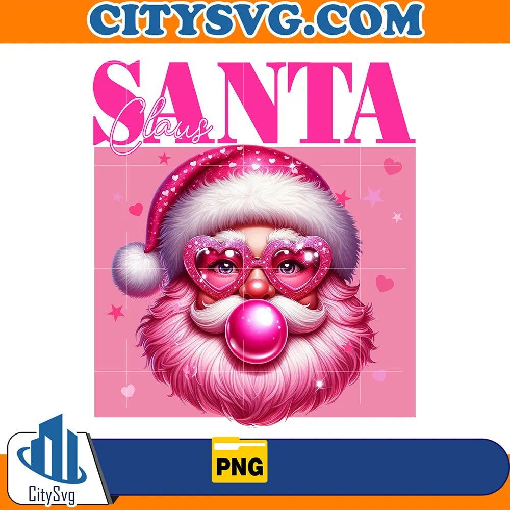 SantaClausBlowingBubbleValentinePng