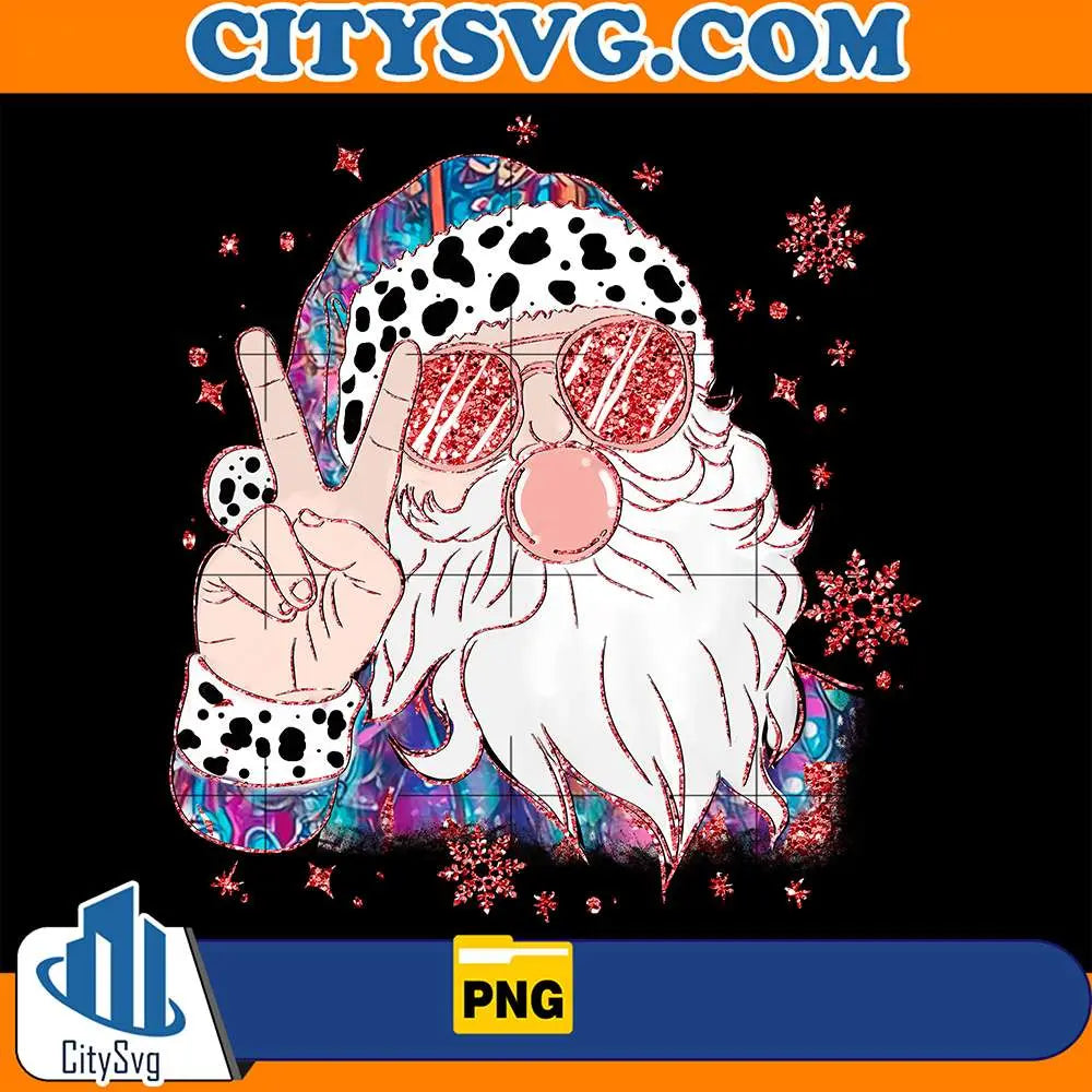 SantaColorfulGlitterChristmasPng_1