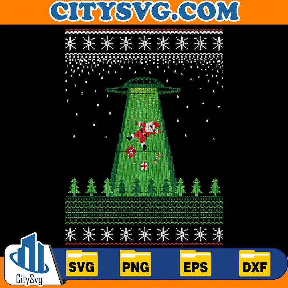 SantaOvniUglyChristamasSvg