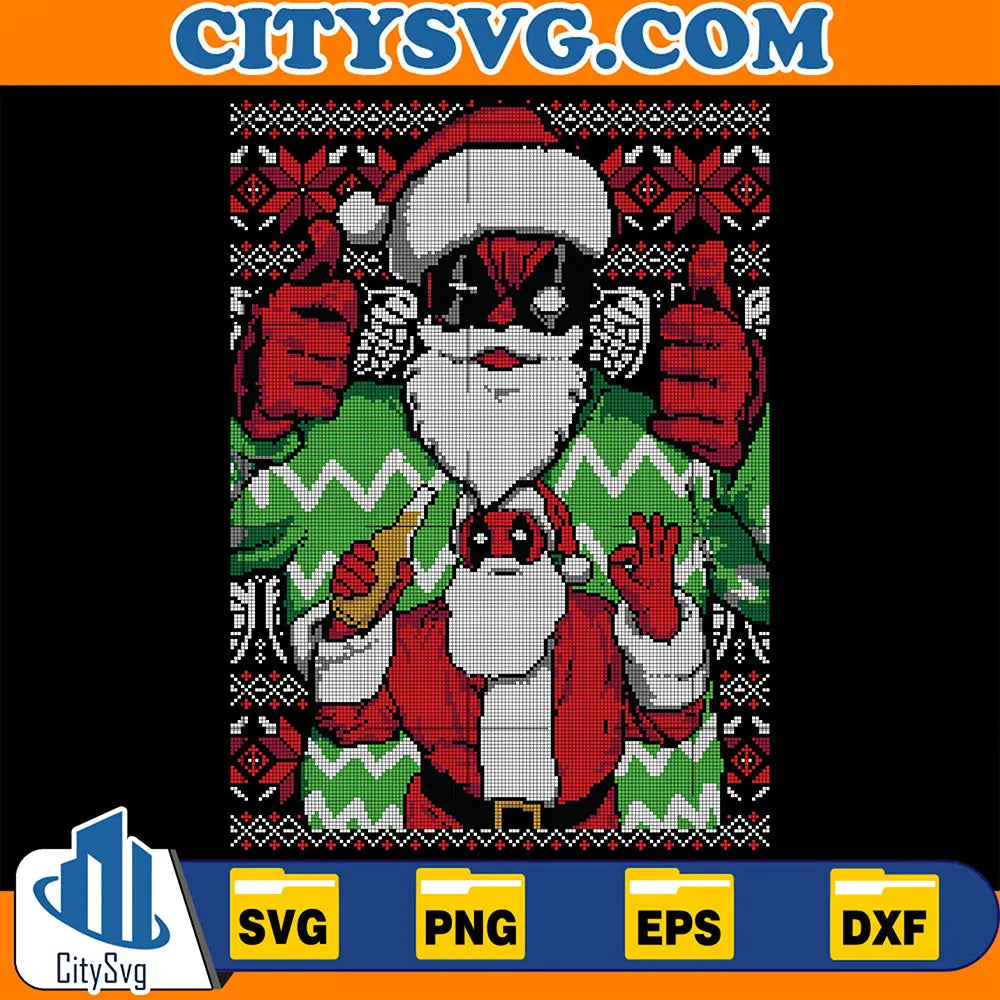 SantaPoolUglyChristmasSvg
