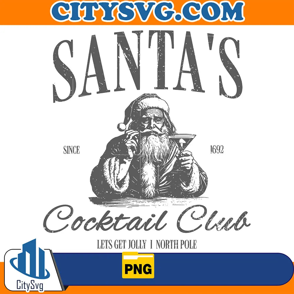 SantasCocktailClubChristmasSvg