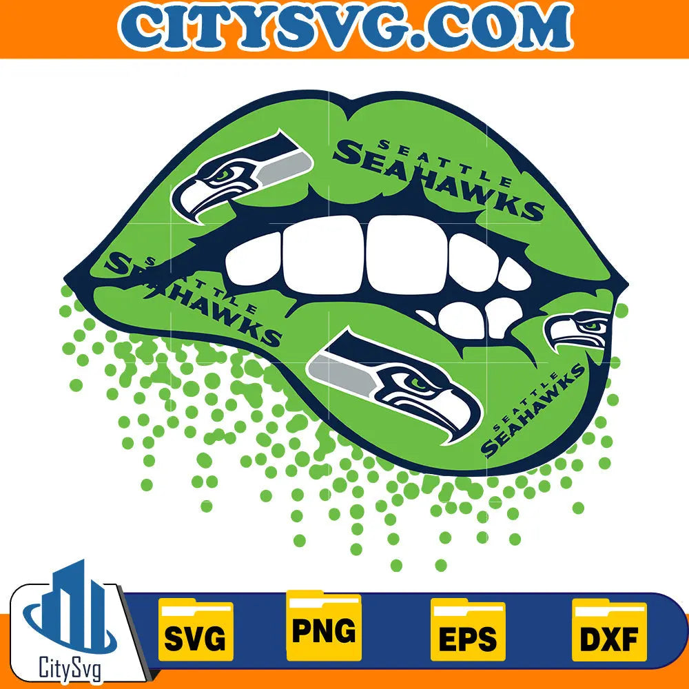 Lips Seattle Seahawks Svg CitySvg