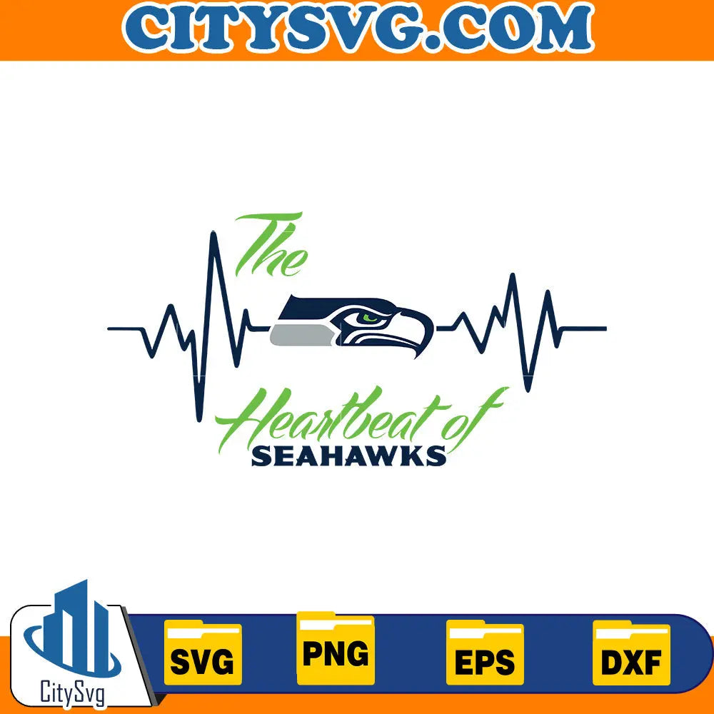 The heatbeat of Seattle Seahawks Svg CitySvg