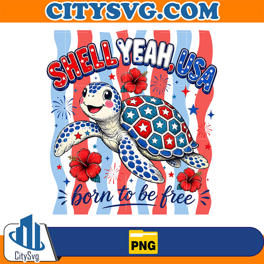 Shell Yeah USA Turtle Png CitySvg
