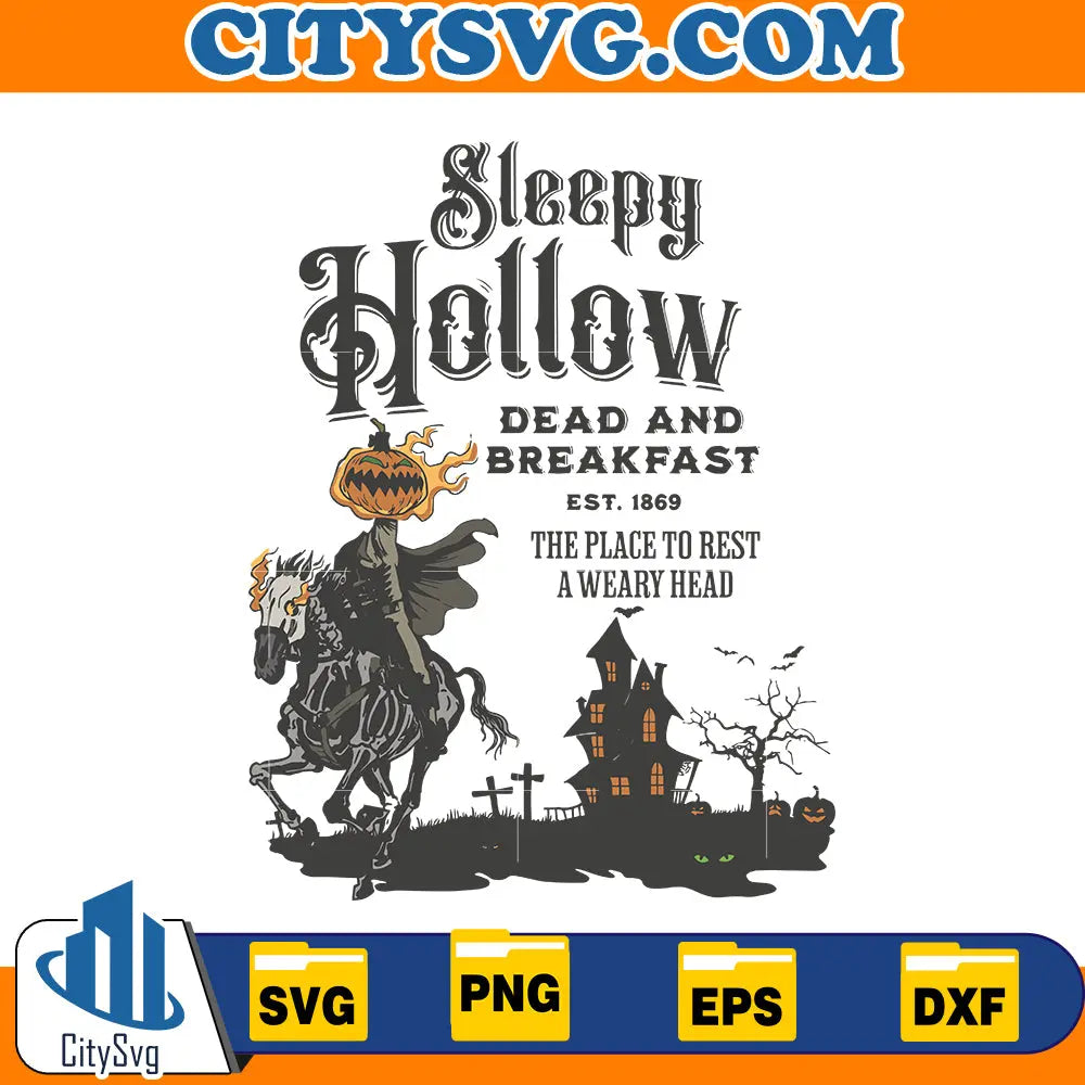 Sleepy Hollow Headless Horseman Halloween Svg CitySvg