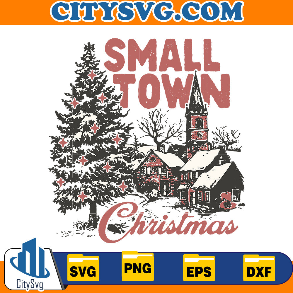 Small town Christmas Svg CitySvg