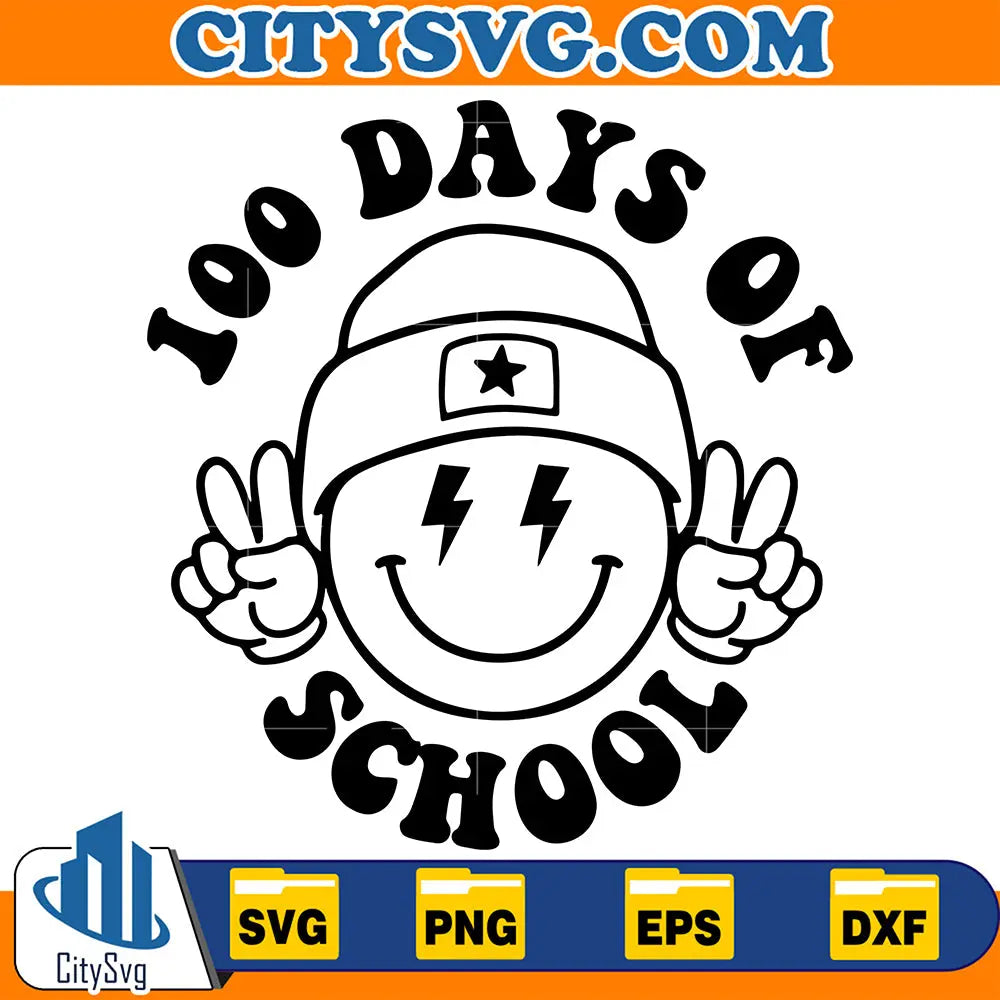 SmileyFace100DaysOfSchoolSvg