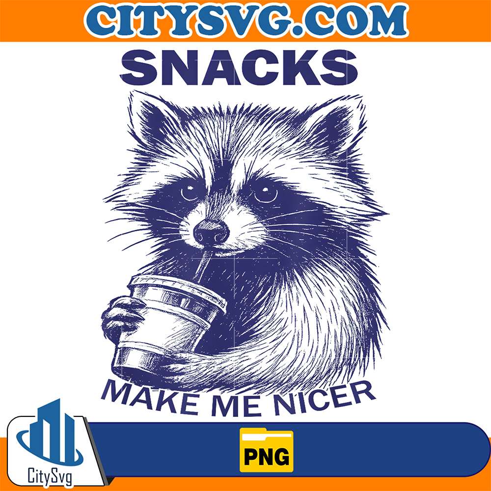 Snacks-Make-Me-Nicer-Raccoon-Png