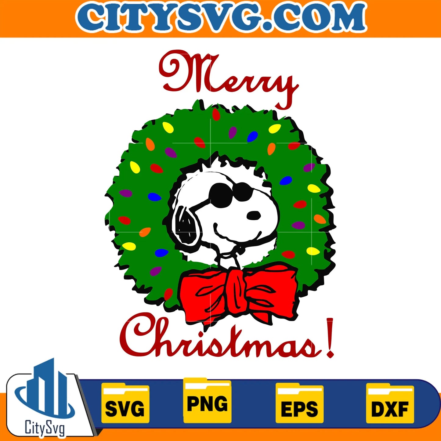 SnoopyMerryChristmasSvg